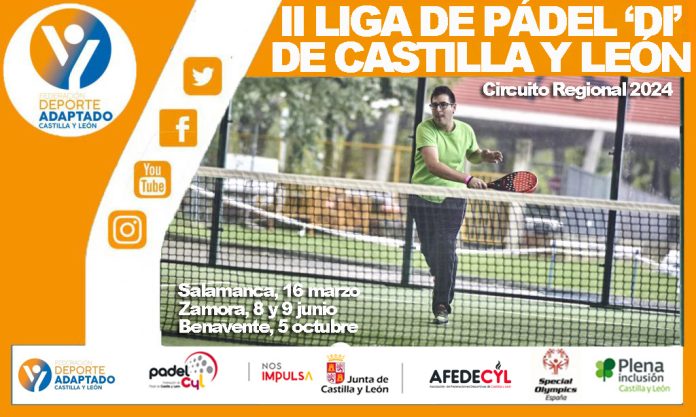 Cartel II Liga Castilla y León Pádel DI